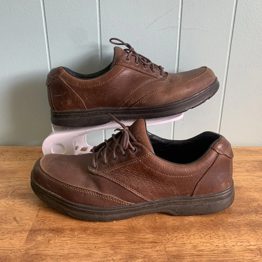LL Bean TEK 2.5 Mens size 11.5 Waterproof Boots Brown Leather Ankle Shoe Oxford